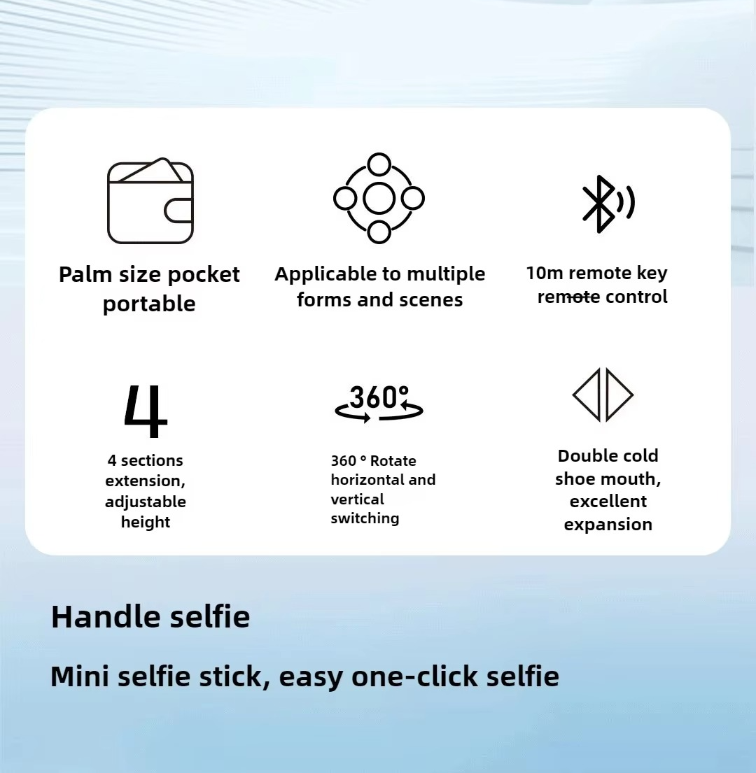 Mini Selfie Stick Tripod 360